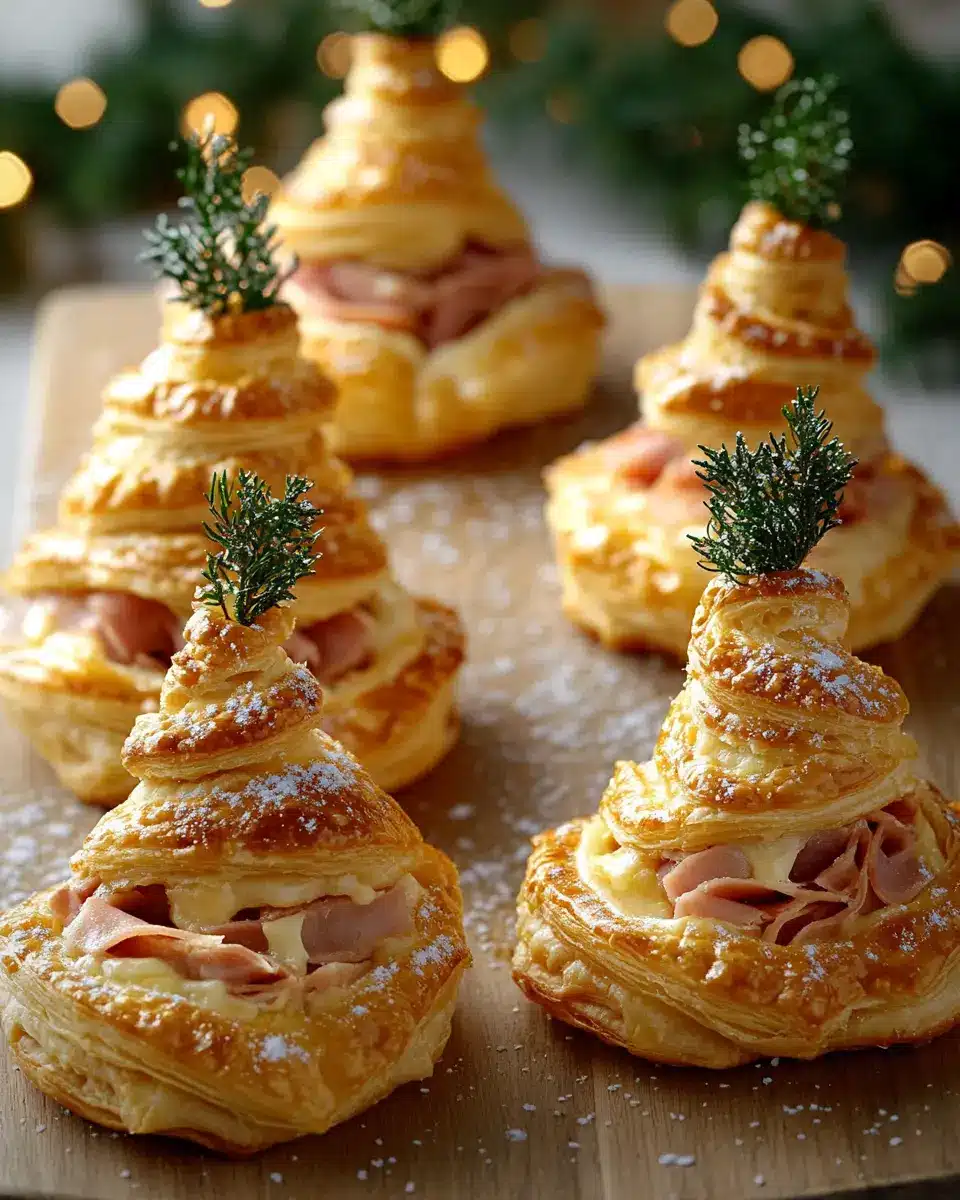 Ham & Cheese Puff Pastry Christmas Trees: Easy Holiday Treats