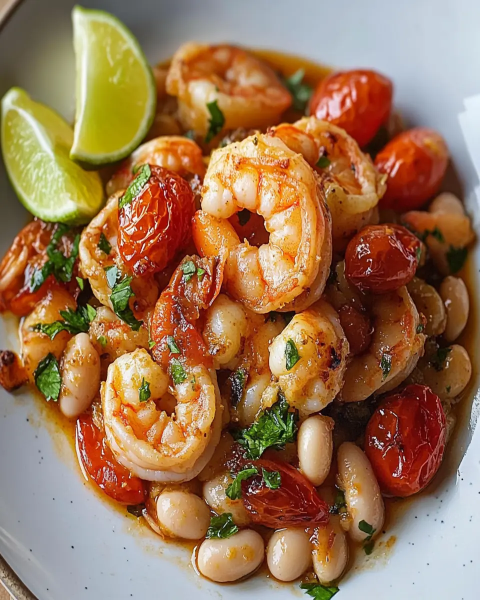 Garlicky Sautéed Shrimp: Indulgent Dish with Creamy Beans