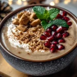 Christmas Gingerbread-Spiced Keto Smoothie Bowl First Image First Image
