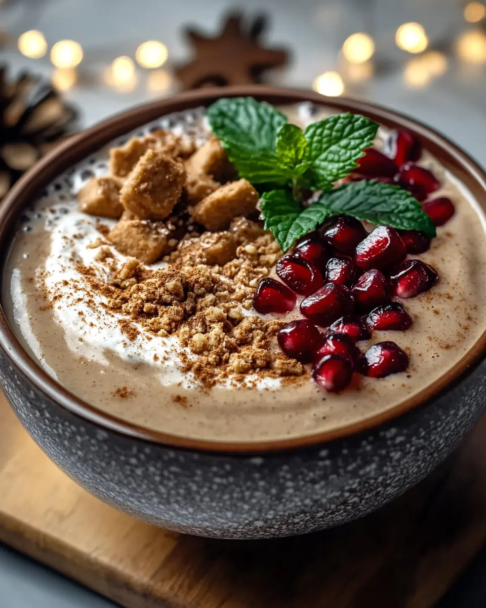 Christmas Gingerbread-Spiced Keto Smoothie Bowl Magic