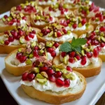 Pomegranate Pistachio Crostini First Image First Image
