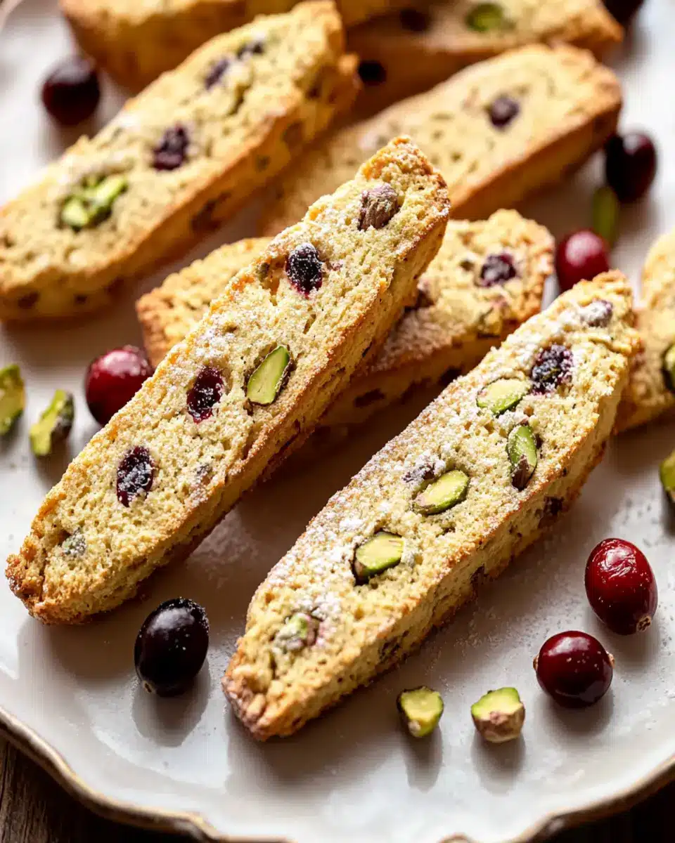 Cranberry Pistachio Biscotti First Image First Image