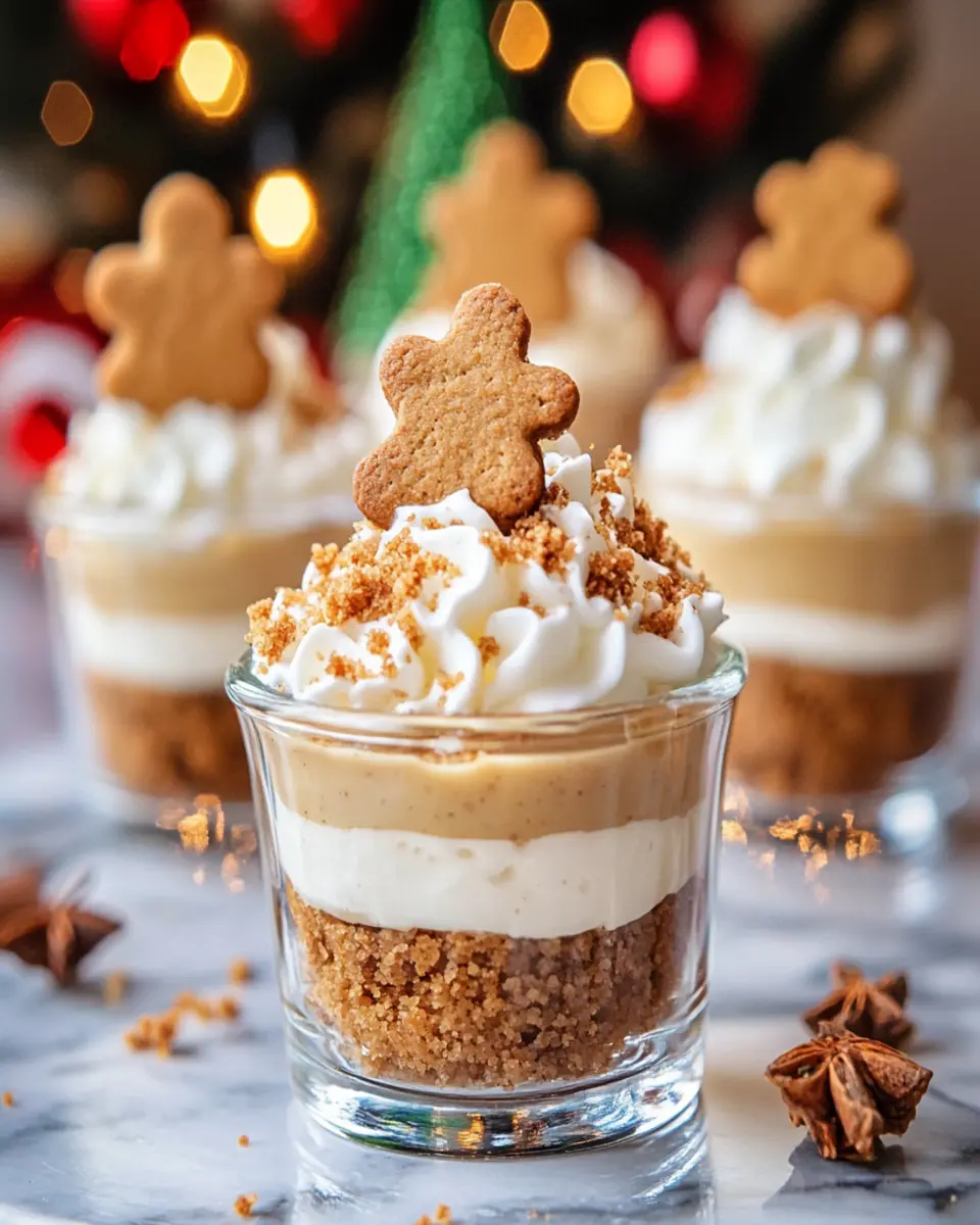 No-Bake Gingerbread Cheesecake Cups First Image First Image