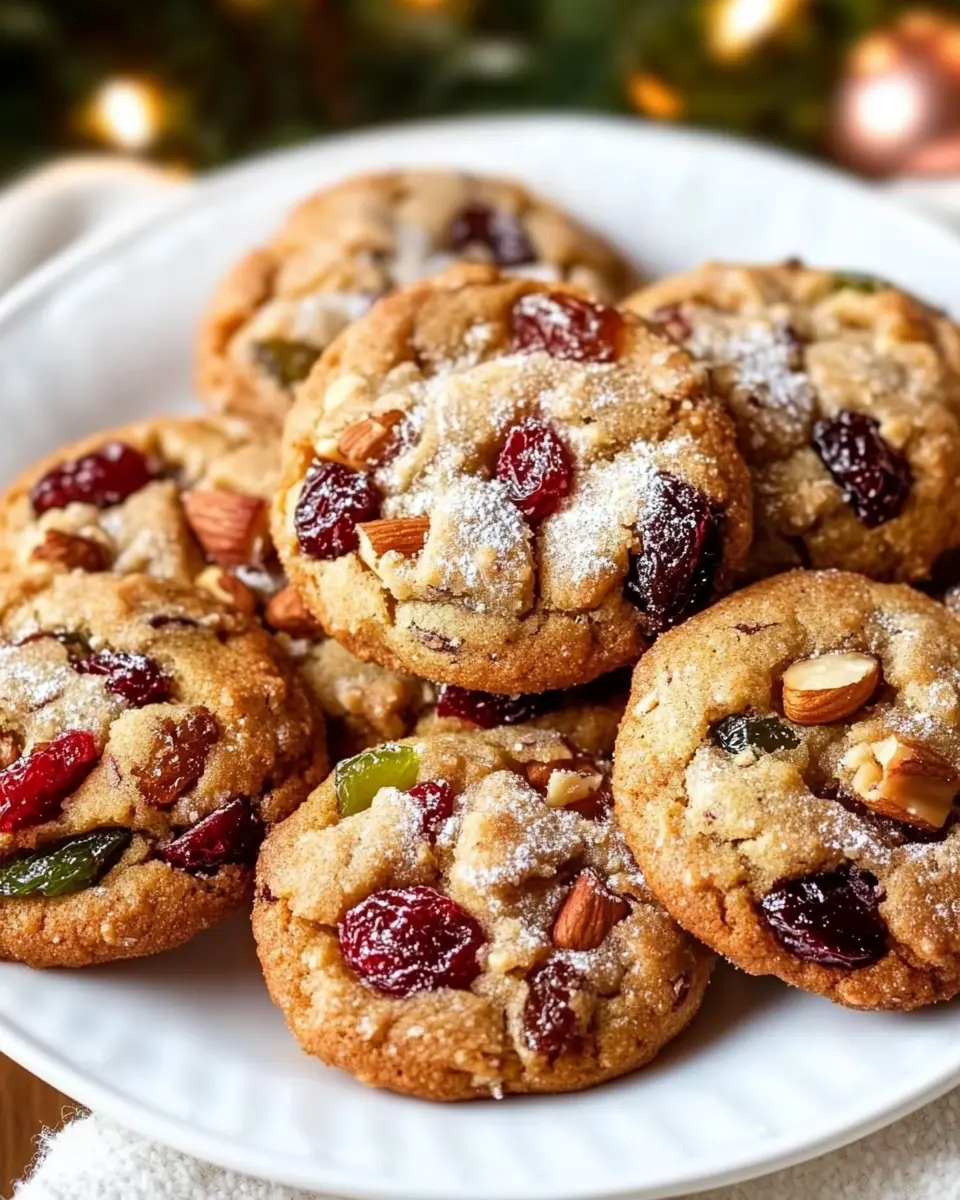 Easy Christmas Fruitcake Cookies First Image First Image