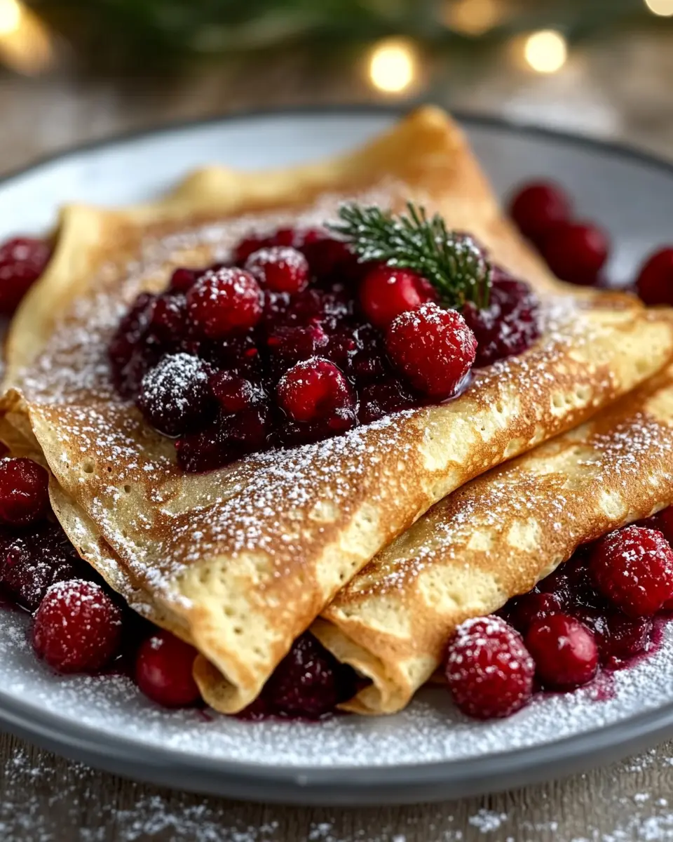 Christmas Spiced Almond Flour Crepes: Indulgent Berry Bliss