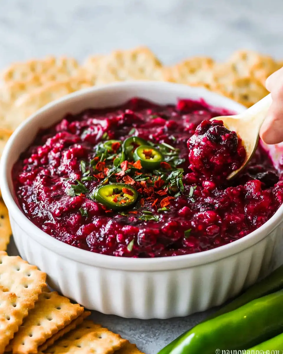 Merry Cranberry Jalapeño Dip: Irresistibly Spicy Delight!