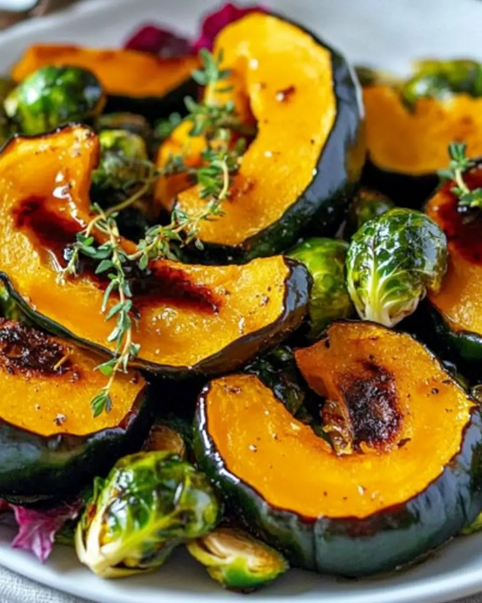 Roasted Acorn Squash & Brussels Sprouts: Irresistibly Cozy Delights