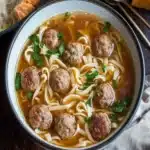 Easy Meatball Soup with noodles First Image First Image