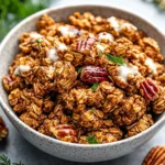 Christmas Cinnamon Butter Pecan Keto Granola Clusters First Image First Image
