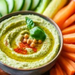 Fresh Summer Basil Hummus First Image First Image