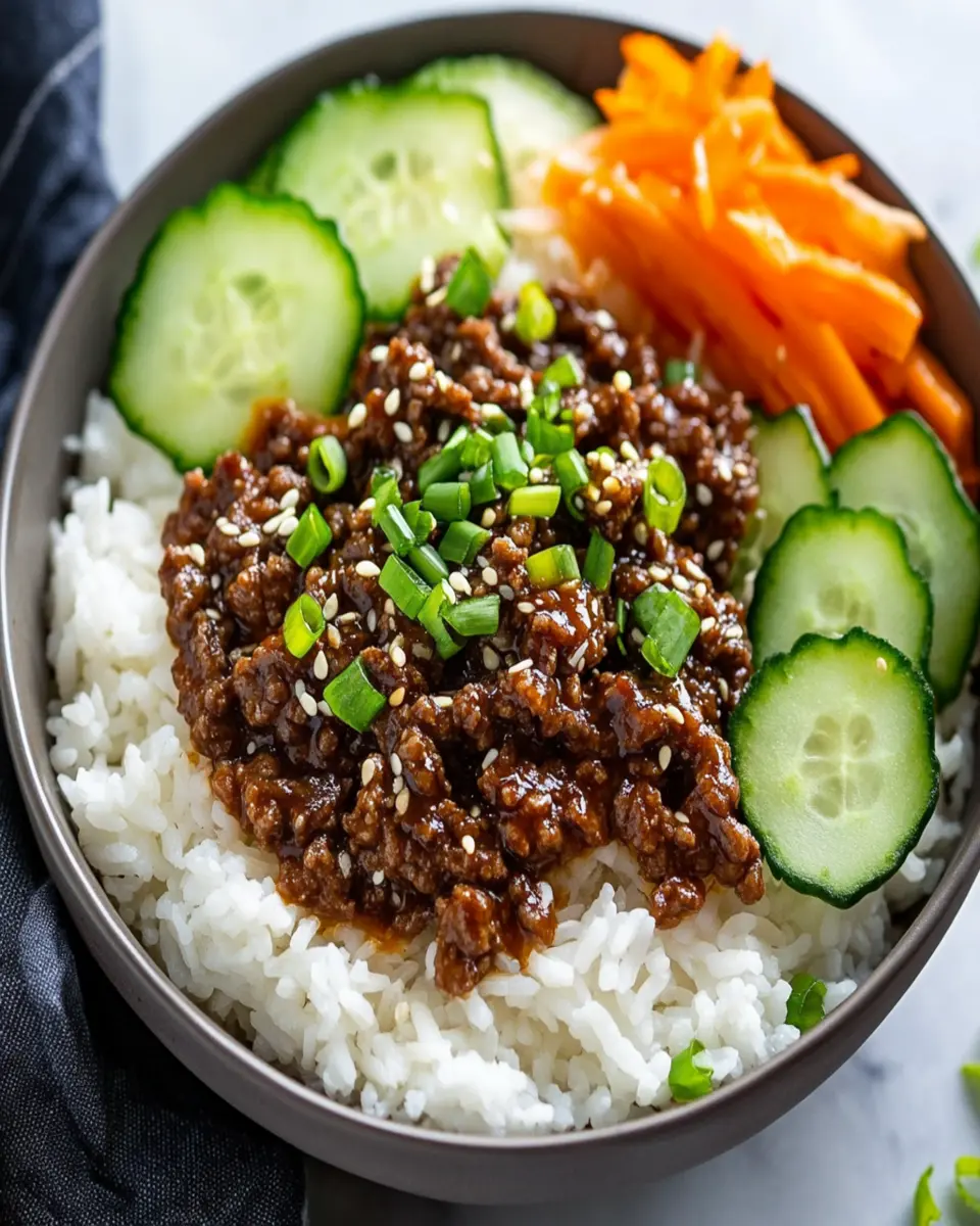 Easy Korean Ground Beef Bowls: Irresistibly Flavorful Dinner!