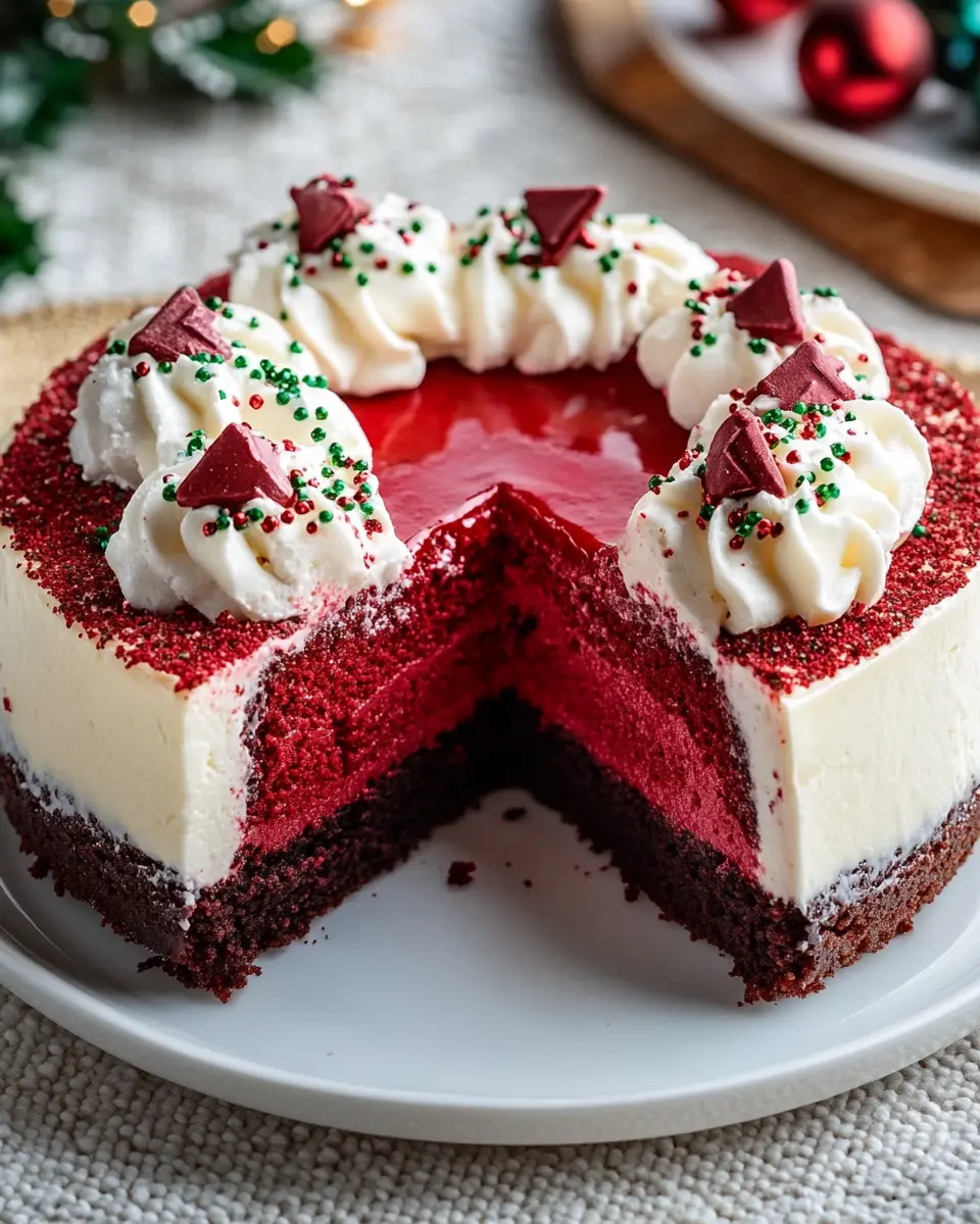 Christmas Red Velvet Cheesecake: Indulgent Holiday Delight