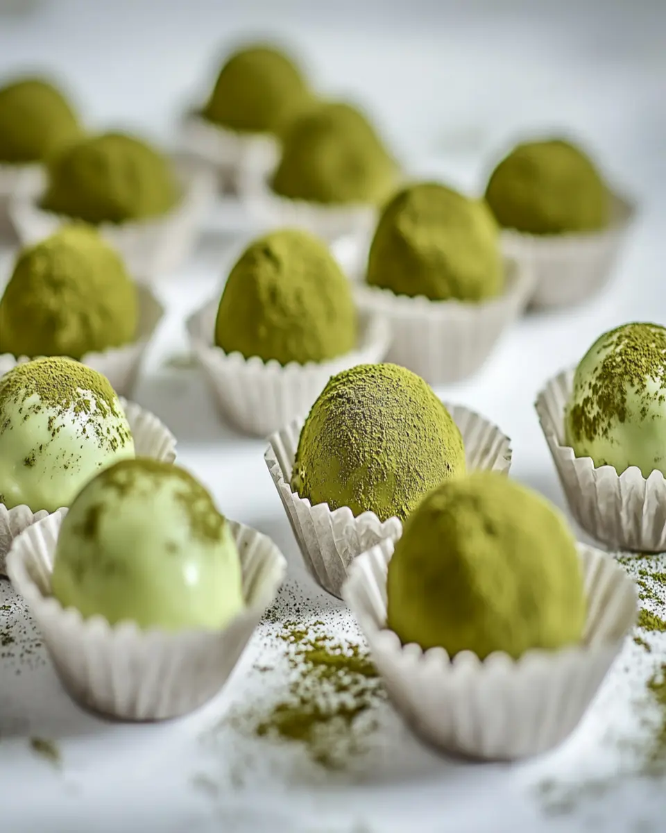 White Chocolate Matcha Truffles First Image First Image