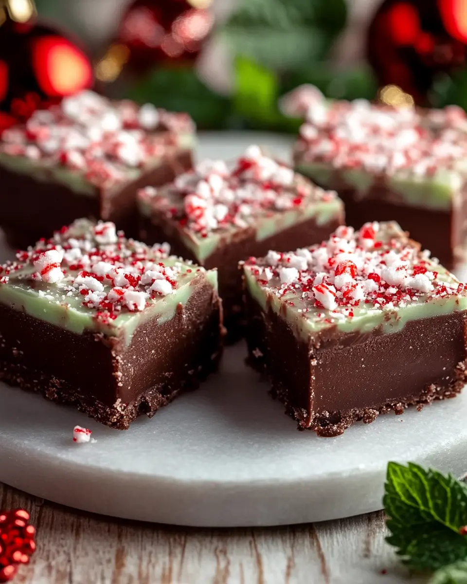 Christmas Low-Carb Peppermint Fudge Squares You’ll Love