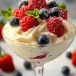 Christmas Vanilla Bean Keto Crema with Berries First Image First Image