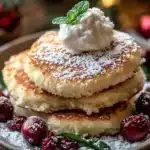 Christmas Keto Coconut Snowball Pancakes First Image First Image