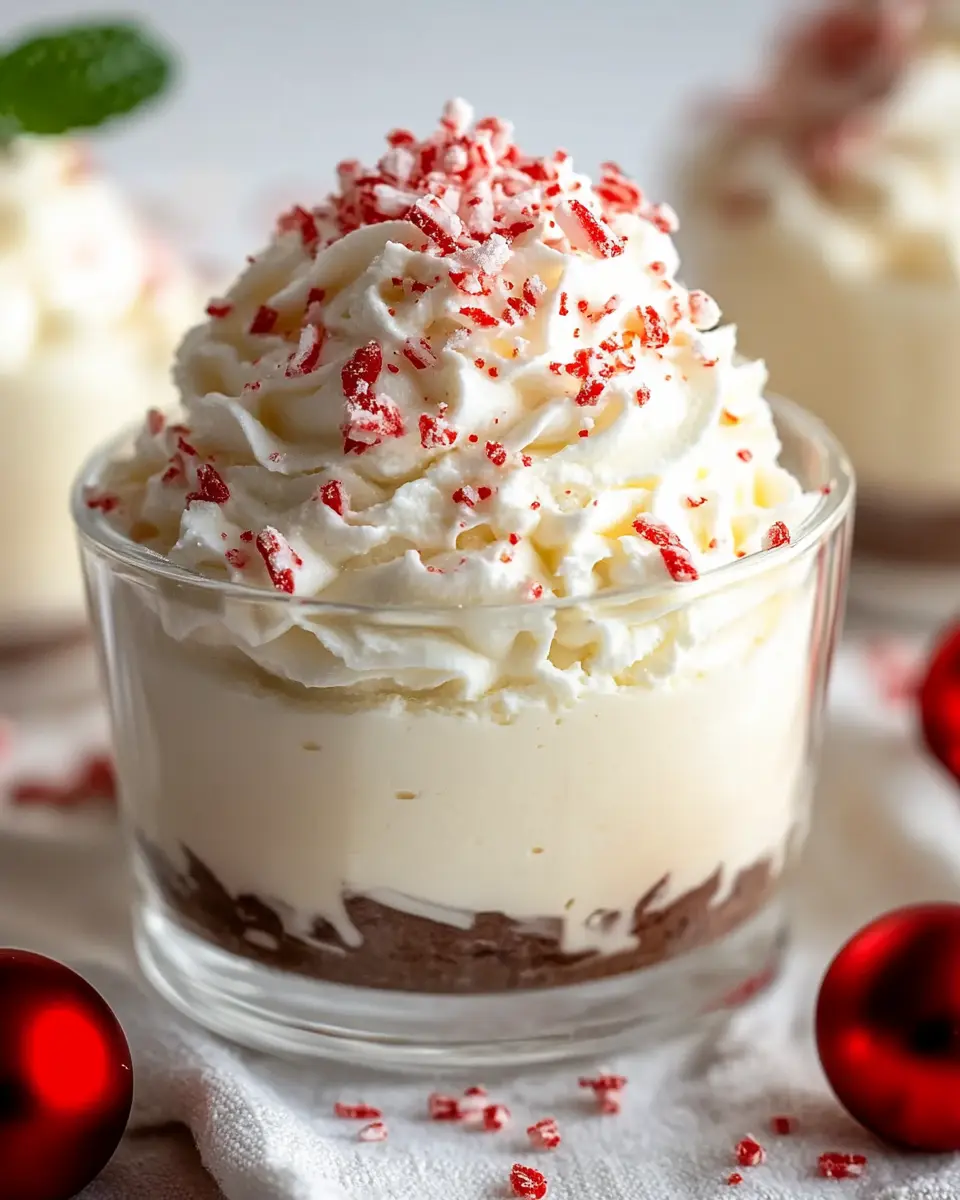 Christmas Peppermint White Chocolate Keto Mousse Delight