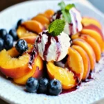 Peaches and Blueberries with Mascarpone First Image First Image