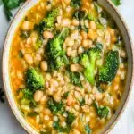 Broccoli, Barley and Cannellini Bean Soup First Image First Image