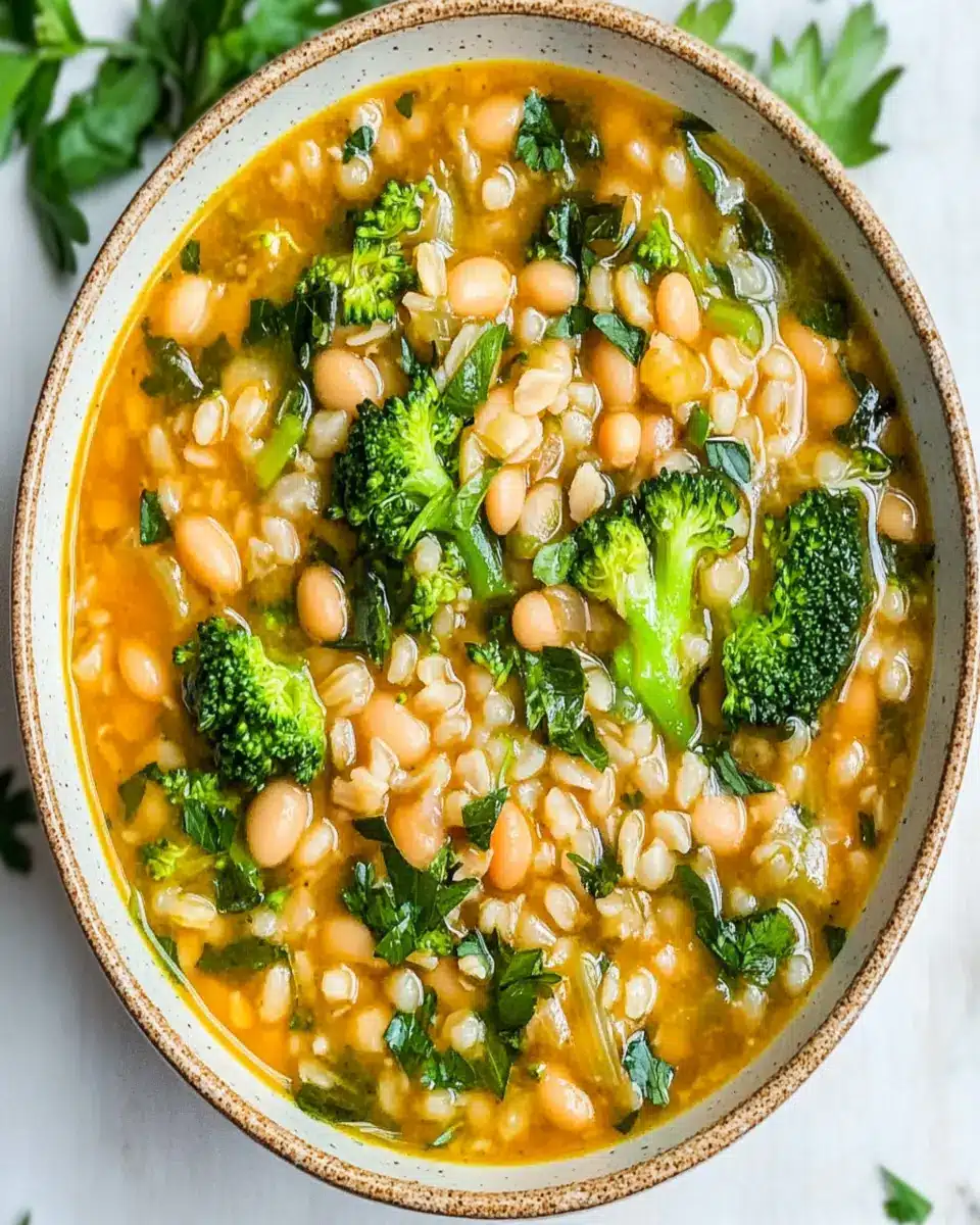 Broccoli Barley Cannellini Bean Soup: Cozy Comfort in a Bowl