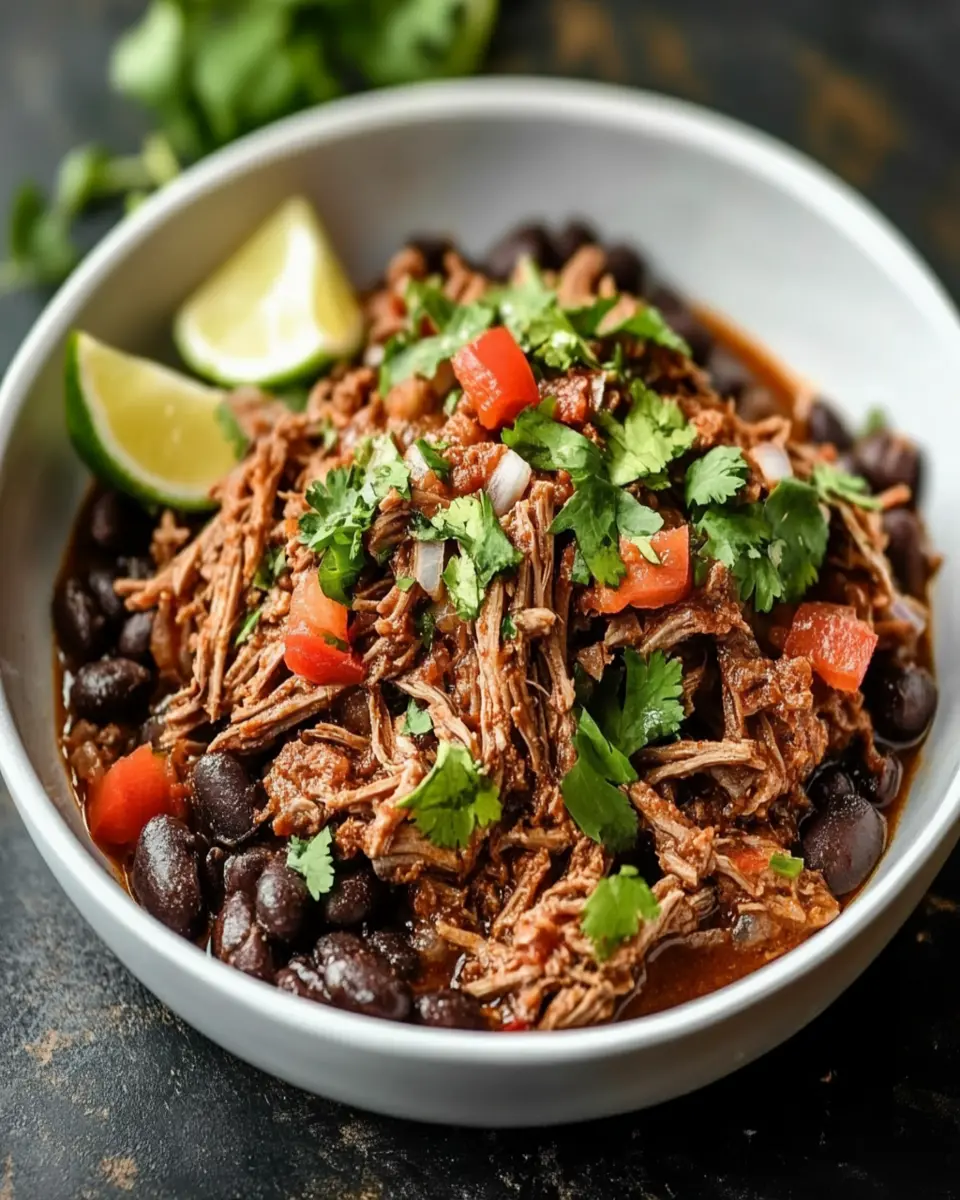 Cuban Shredded Beef with Black Beans: Flavorful and Easy!