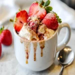 Keto Strawberry Mug Cake First Image First Image