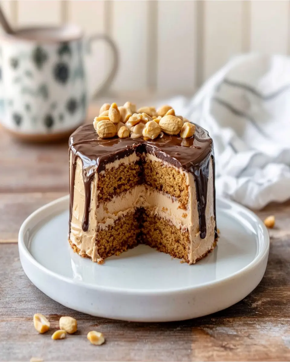 Mini Keto Peanut Butter Chocolate Cake First Image First Image