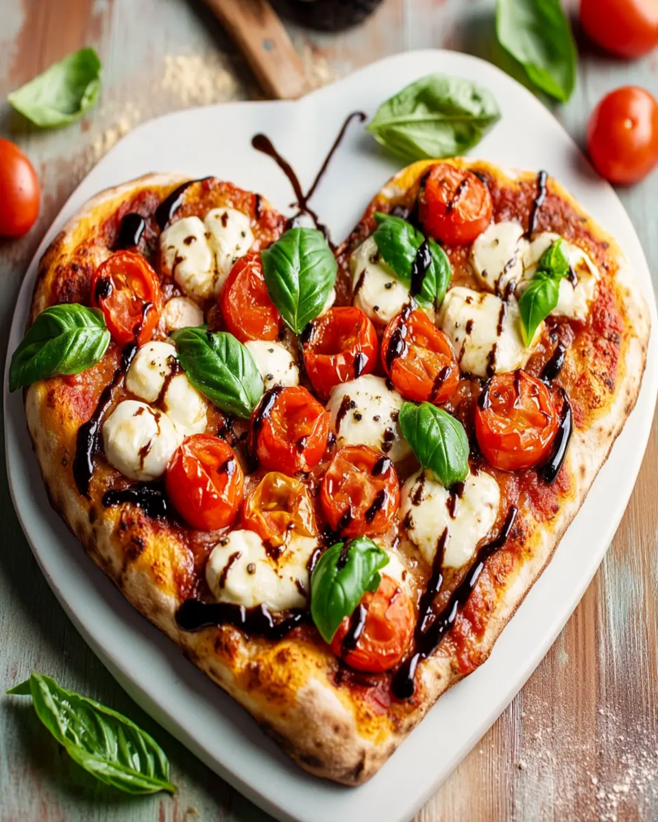Heart-Shaped Fathead Pizza: Indulgent Fresh Toppings Delight