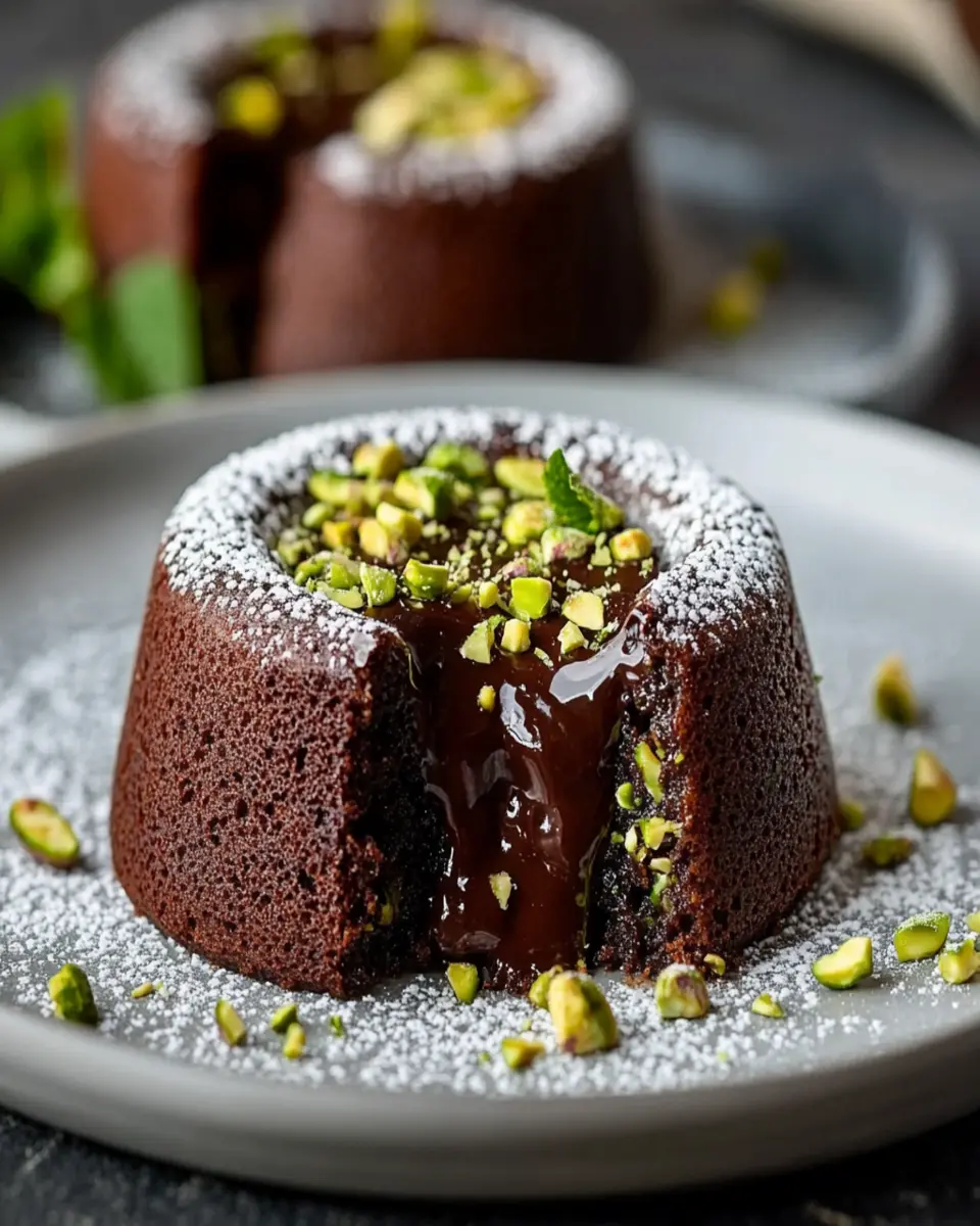 Keto Pistachio Chocolate Lava Cakes First Image First Image