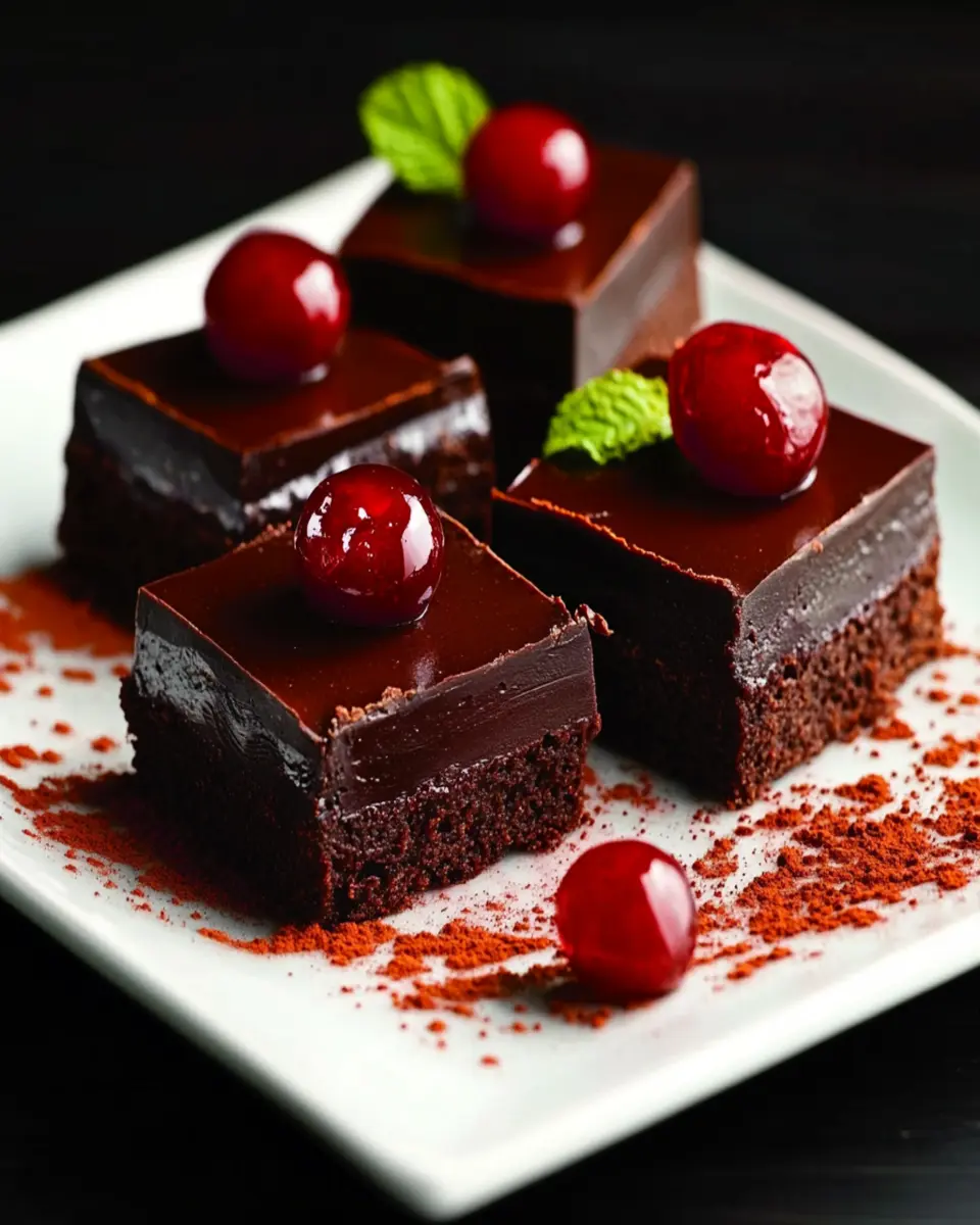 Dark Chocolate Cherry Ganache Bars: Indulgent Bliss Awaits