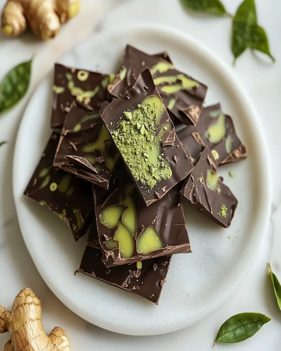 Chocolate Ginger Bark: Indulgent Treat with Green Tea Magic