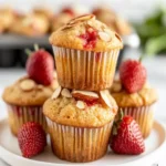 Strawberry Muffins With Candied Almonds First Image First Image