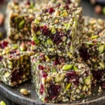 Nutritious Keto Pistachio Cranberry Energy Bars First Image First Image