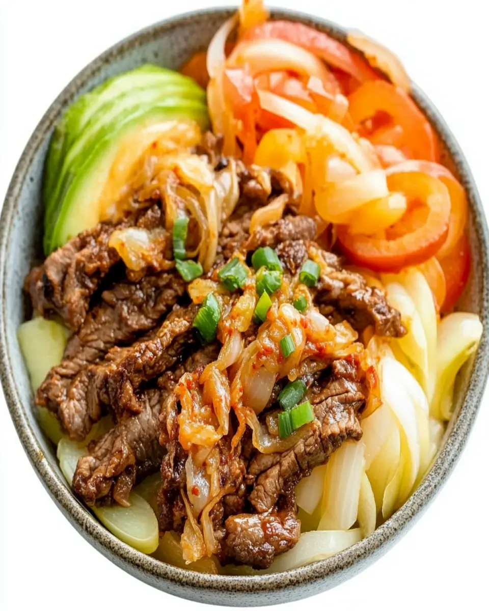 Keto Spicy Kimchi Bulgogi Cheesesteak Bowl You’ll Crave!