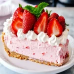 Low Carb No-Bake Strawberry Mousse Pie First Image First Image