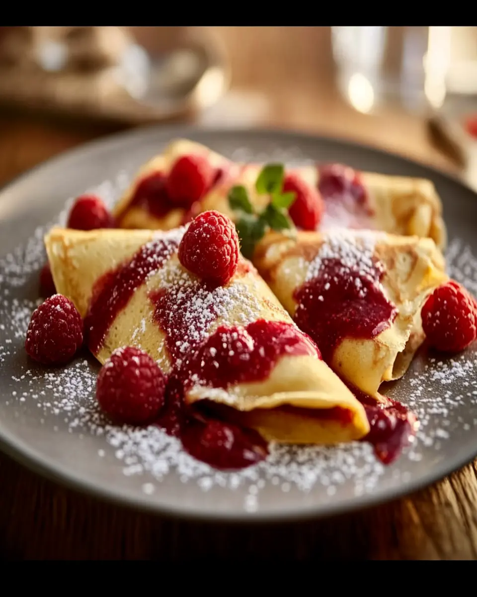 Crepes with Raspberry-Cassis Sauce: Indulgent Bliss Awaits
