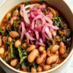 Stewed Beans and Greens With Pickled Red Onions First Image First Image