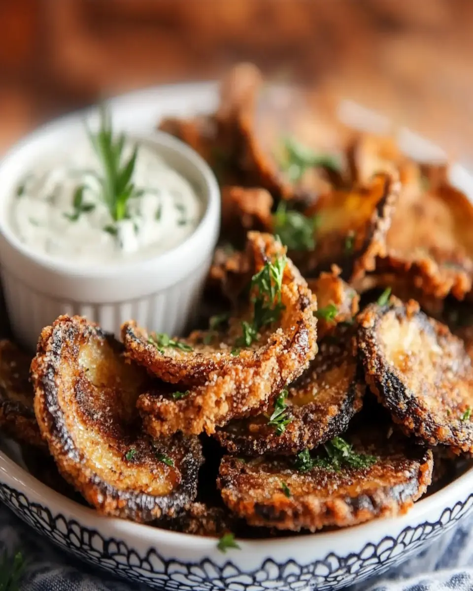 Keto Fried Sliced Mushrooms: Irresistibly Crunchy with Ranch
