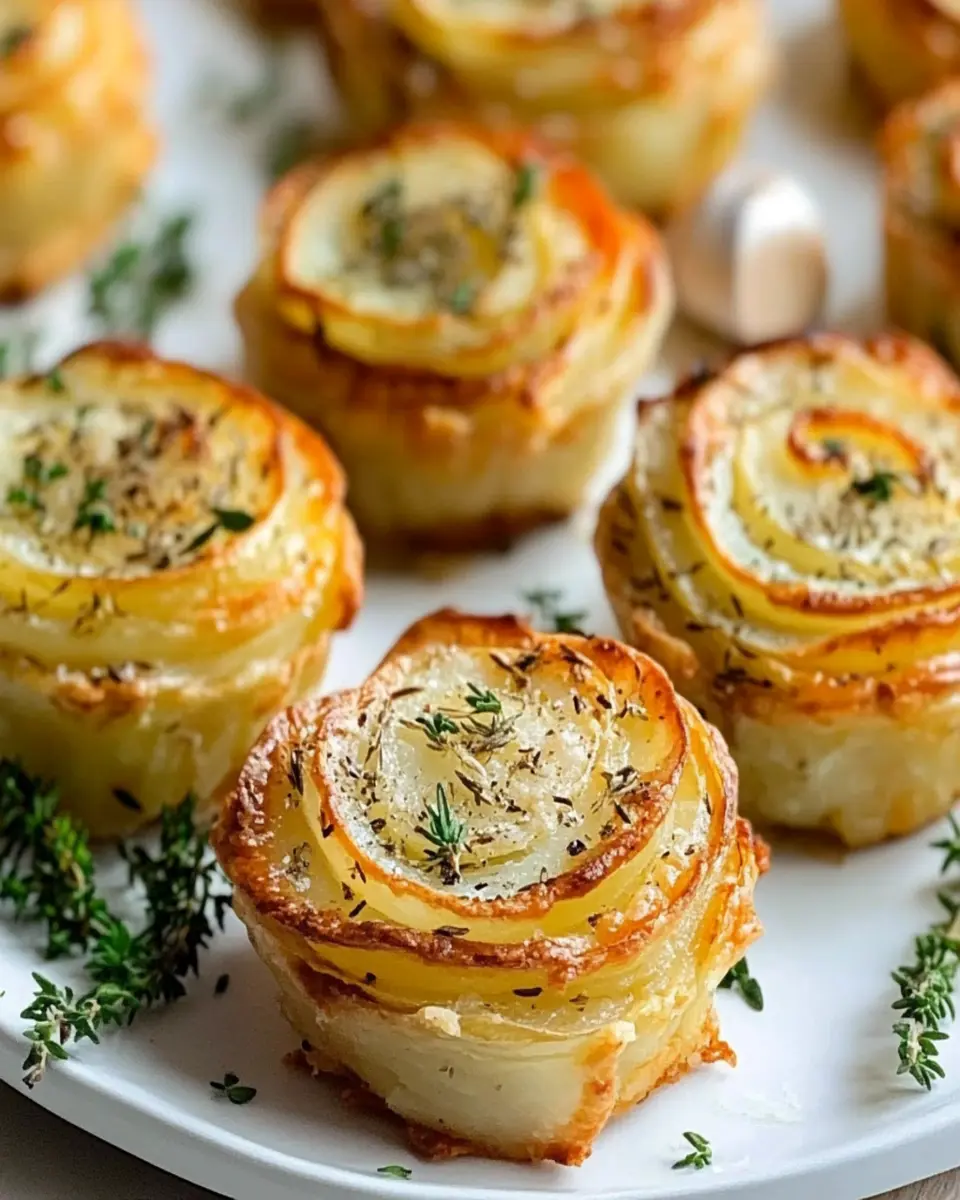 Garlic Herb Muffin Pan Potato Galette: Irresistibly Crispy Delight