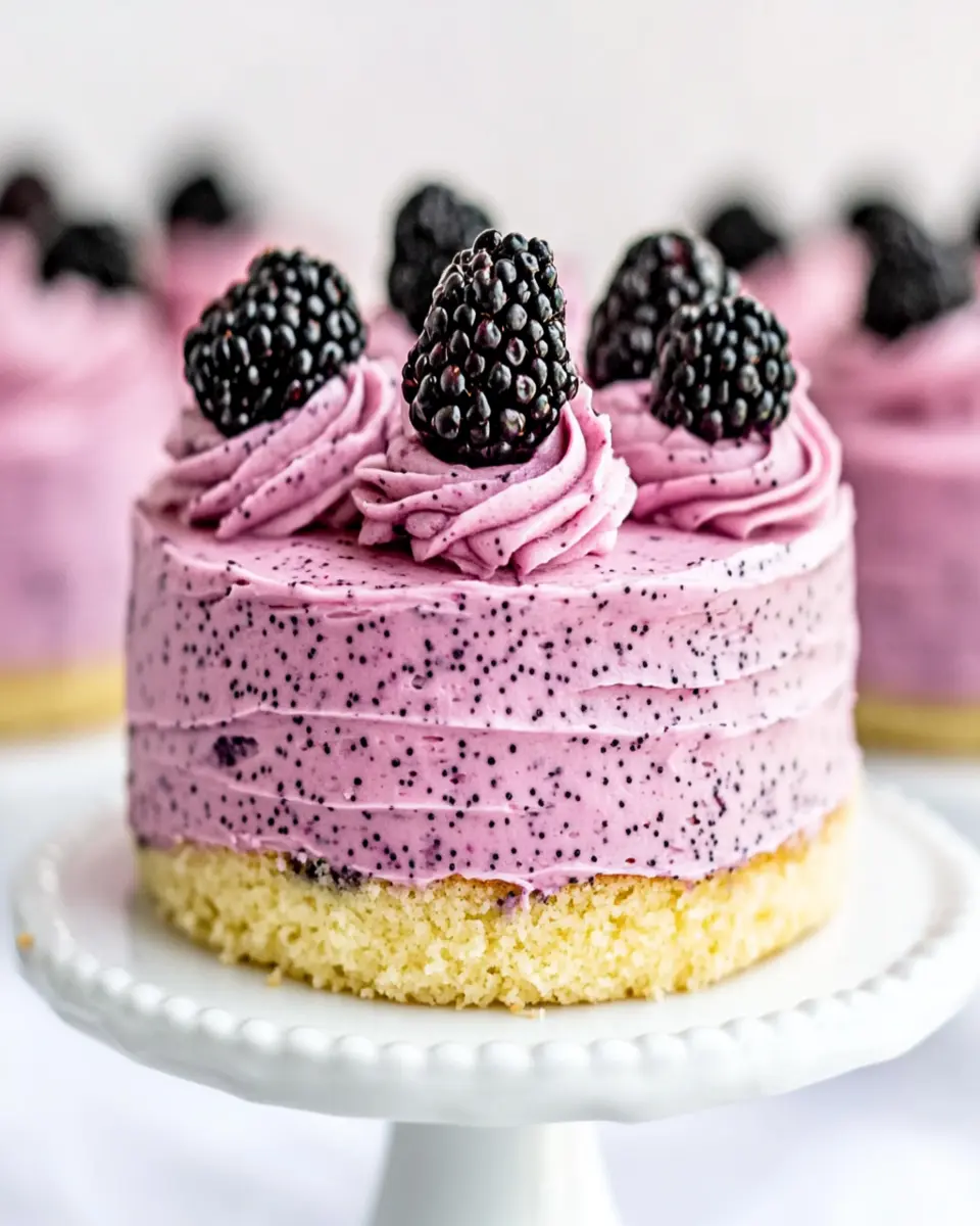 Keto Lemon Poppy Seed Cake: Irresistibly Creamy Blackberry Buttercream