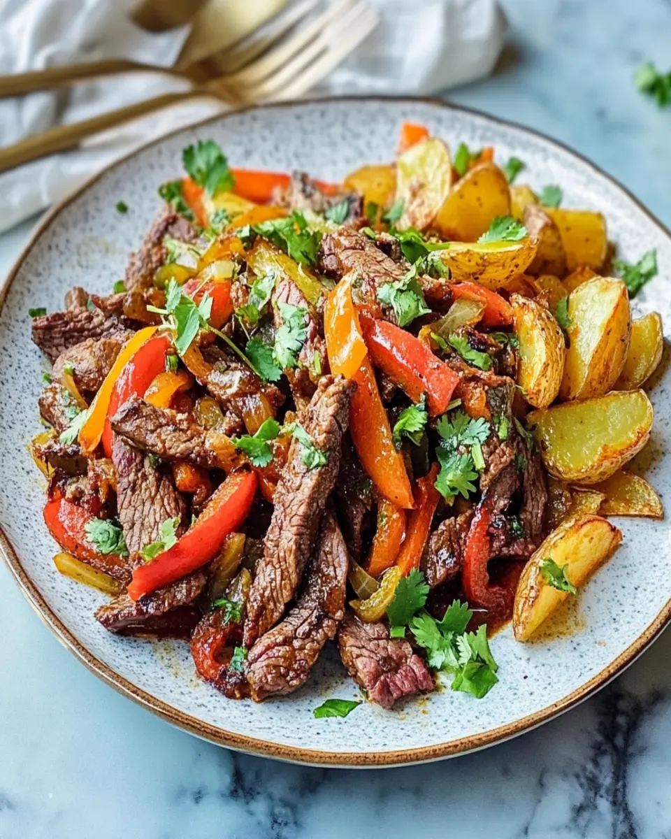 Peruvian Stir-Fried Beef with Fried Potatoes: Easy & Irresistible