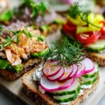 Danish Open-Faced Sandwiches with Pickled Herring First Image First Image
