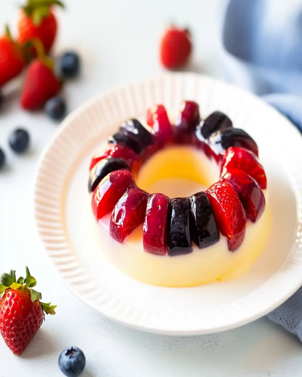 Low Carb Berry & Vanilla Jello Ring First Image First Image