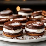 Malt Chocolate and Marshmallow Sandwiches First Image First Image