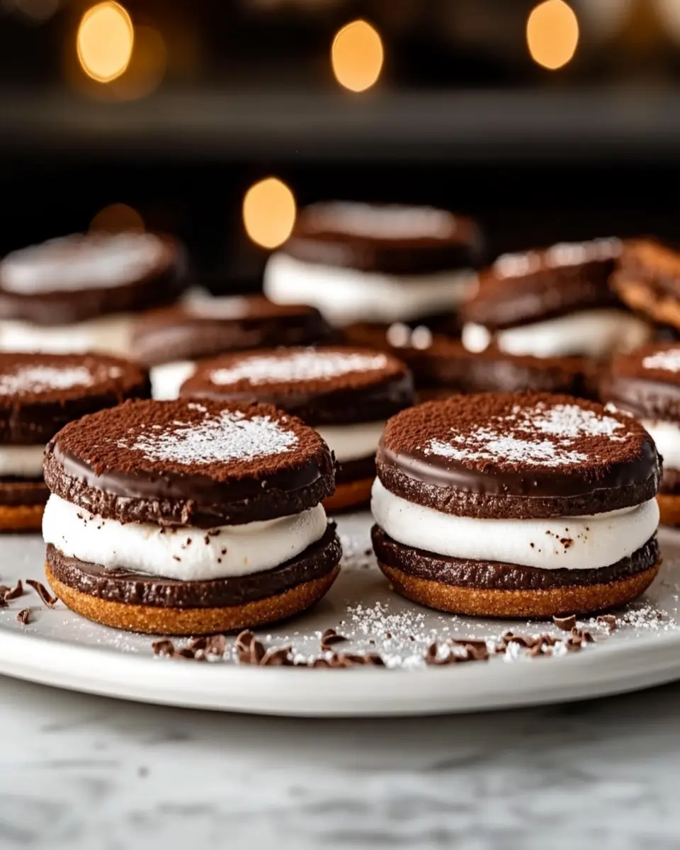 Malt Chocolate and Marshmallow Sandwiches: Irresistibly Gooey Treats