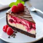 Chocolate Cheesecake With Raspberry Swirl First Image First Image