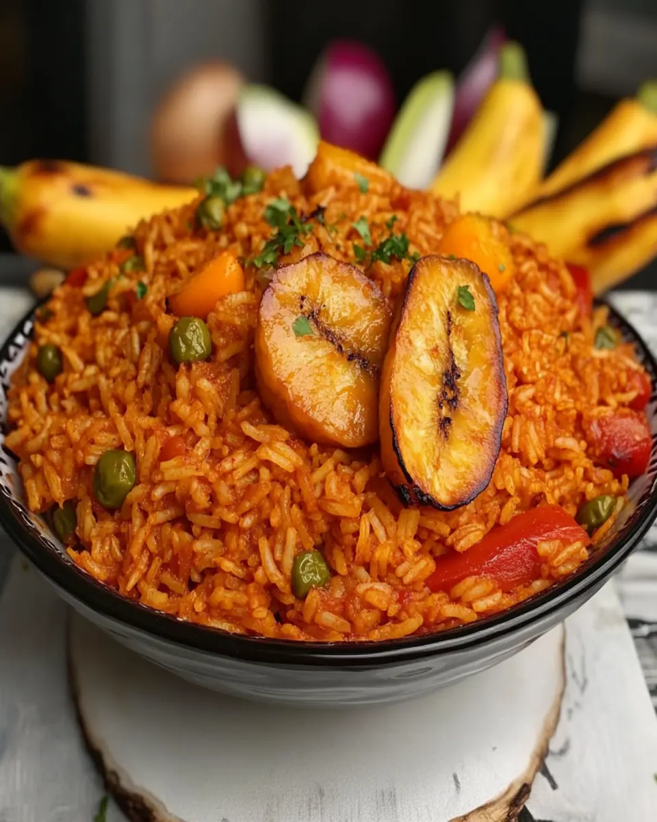 Nigerian Jollof Rice with Plantains: The Best Comfort Dish