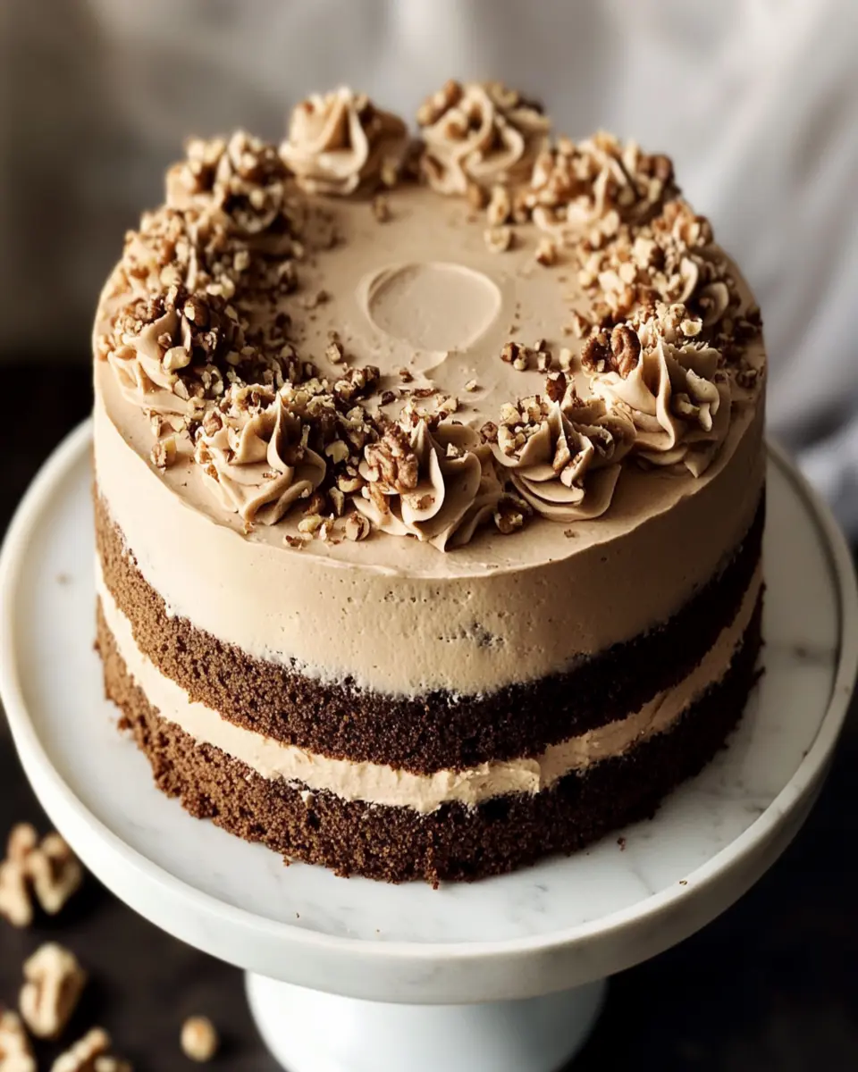 Coffee Walnut Layer Cake: Indulge in Every Decadent Bite