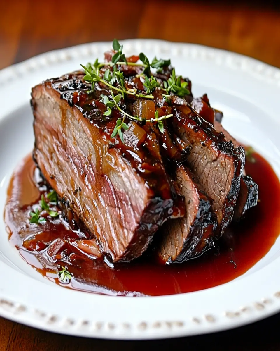 Red Wine Gelatin Jus Brisket: A Juicy Twist on Comfort Food
