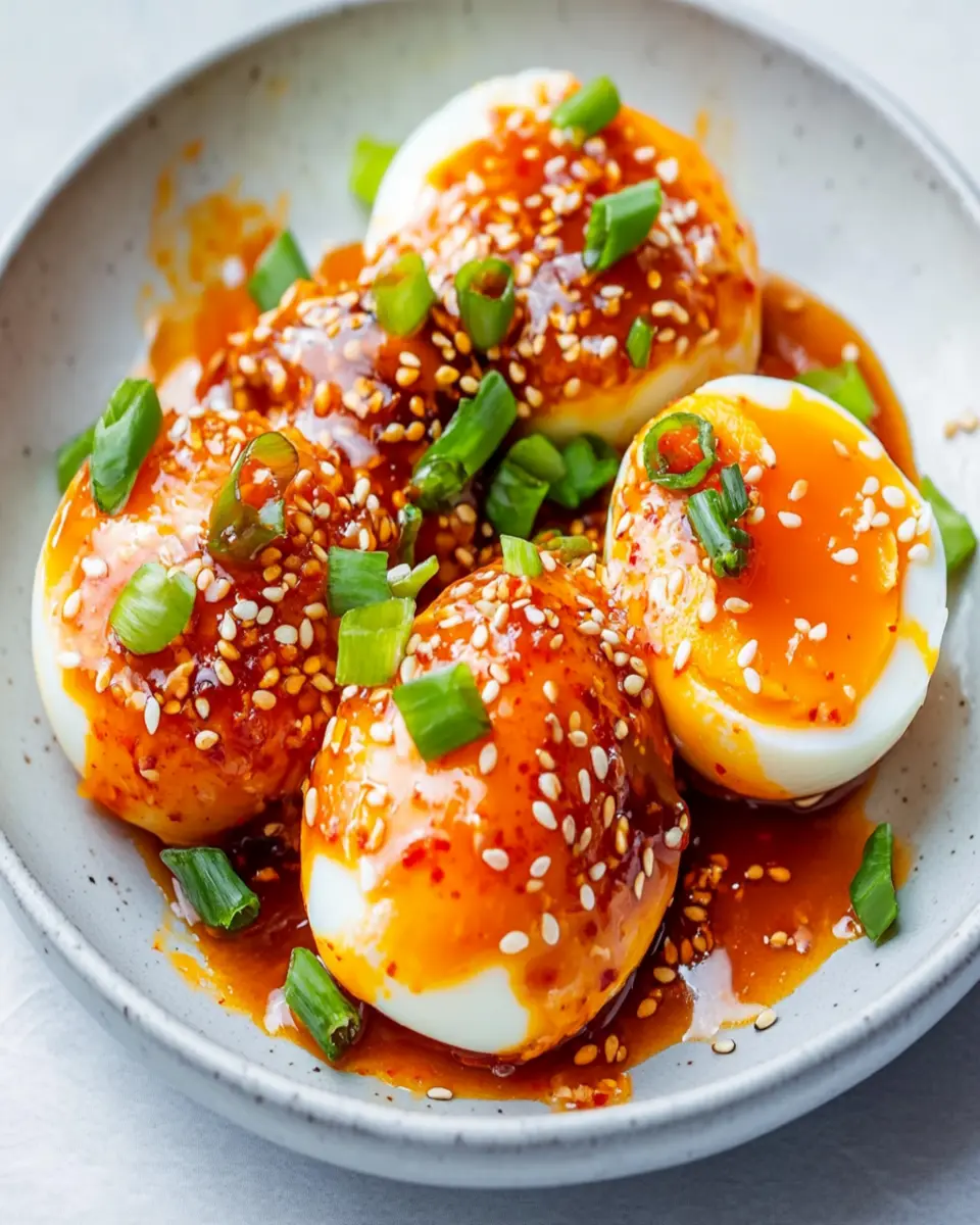 Jammy Gochujang Eggs: Irresistibly Spicy & Creamy Delight